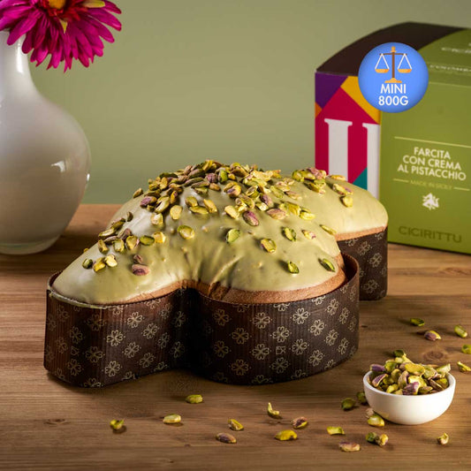 Colomba Artigianale Farcita con Crema al Pistacchio (800g)