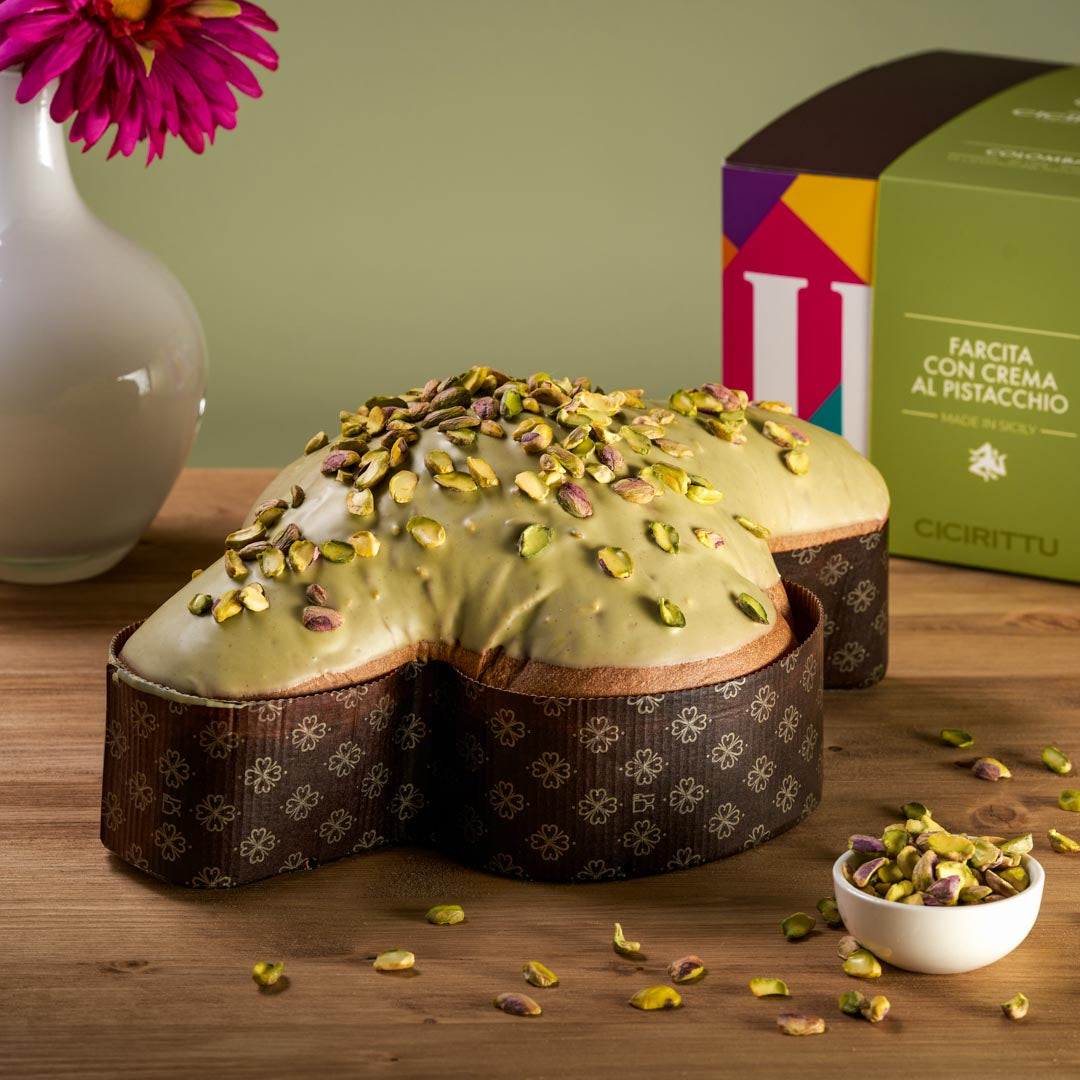 Colomba Artigianale Farcita con Crema al Pistacchio (1.2kg)