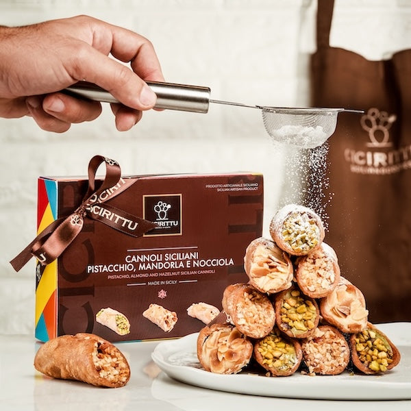Box Cannoli Siciliani Pistacchio, Mandorla e Nocciola (6 pz)