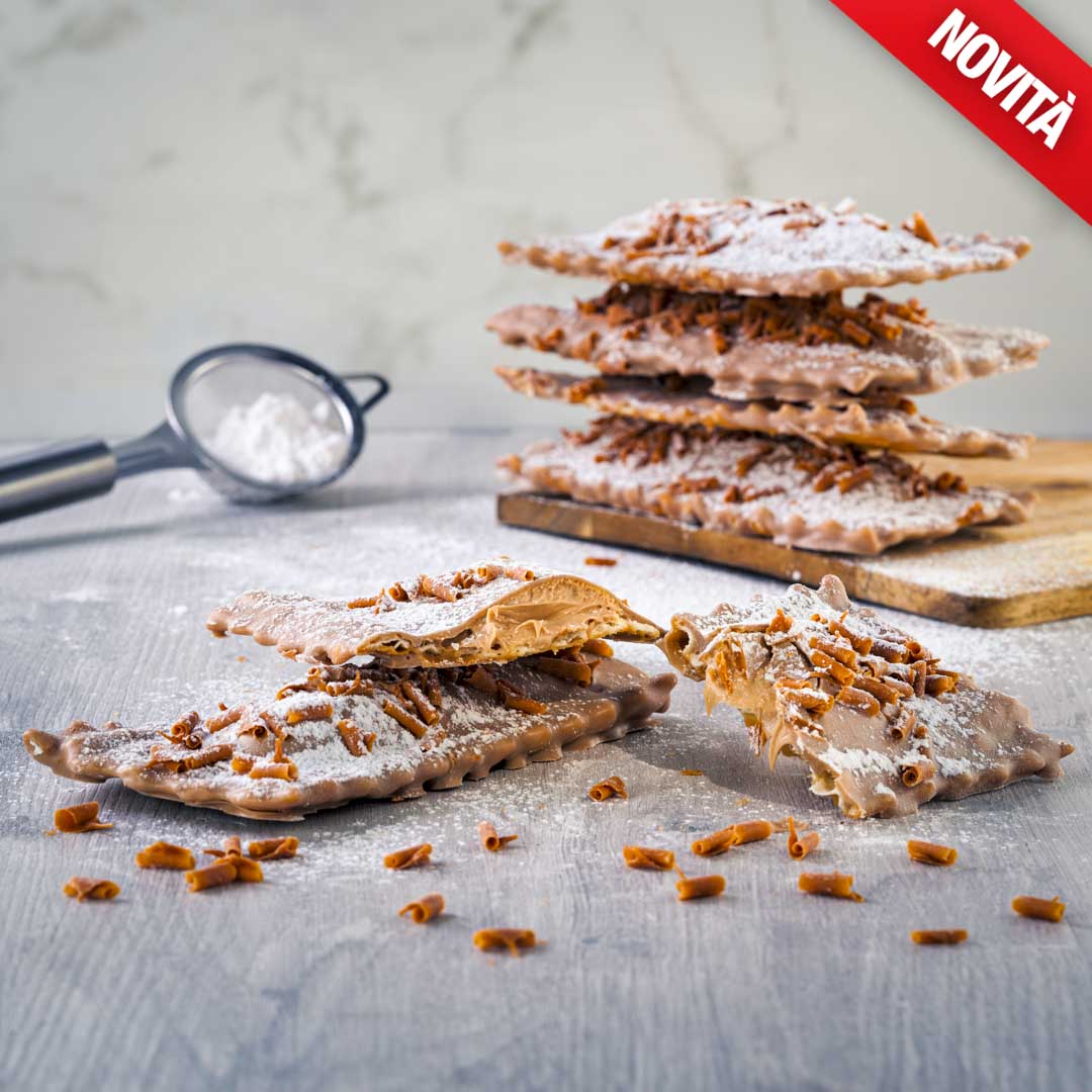 Chiacchiere Artigianali farcite al Caramello Salato