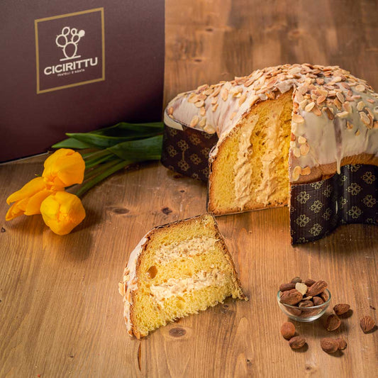 Colomba Artigianale Farcita con Crema alla Mandorla di Sicilia 1kg