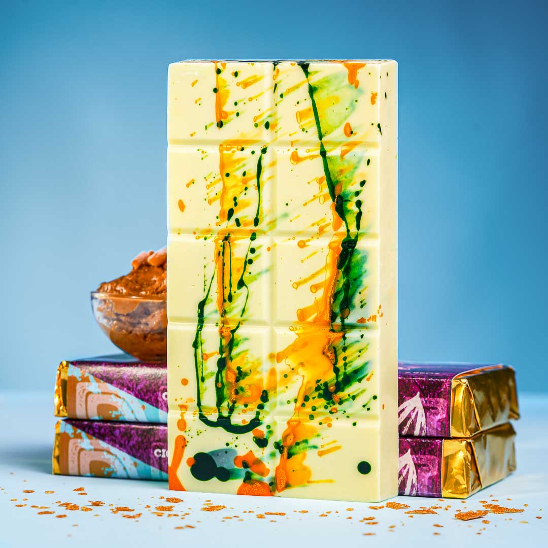 Dubai Chocolate Artigianale al Caramello con Cioccolato Bianco 200g
