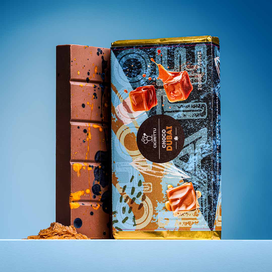Dubai Chocolate Artigianale al Caramello con Cioccolato al Latte 200g