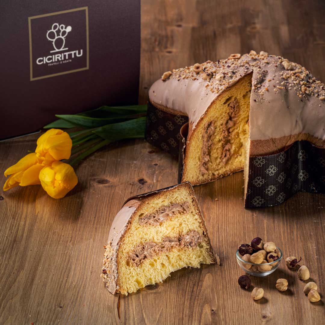 Colomba Artigianale Farcita con Crema alla Nocciola (800g)