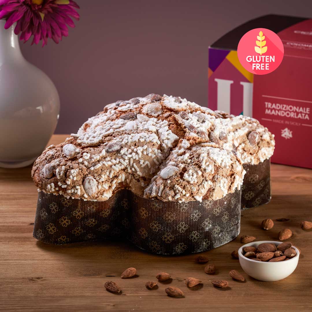 Colomba Artigianale Tradizionale con Mandorle e Canditi - Senza Glutine (600g)