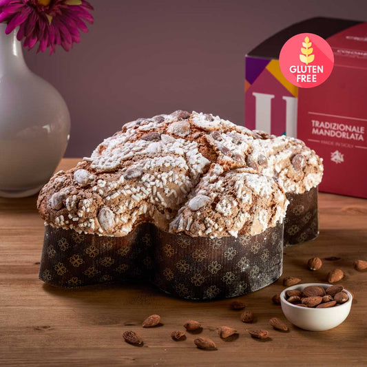 Colomba Artigianale Tradizionale con Mandorle e Canditi - Senza Glutine (600g)