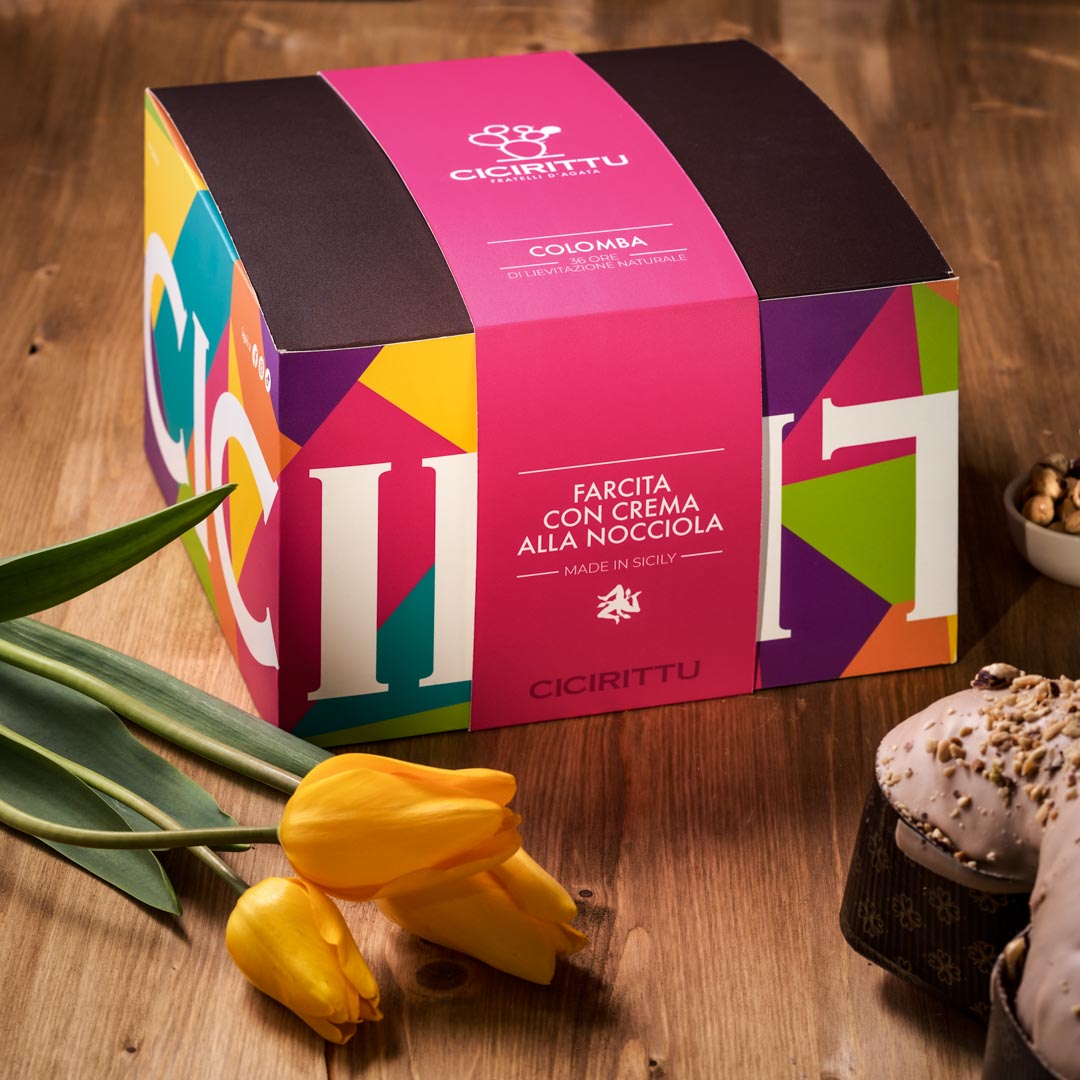 Colomba Artigianale Farcita con Crema alla Nocciola (800g)