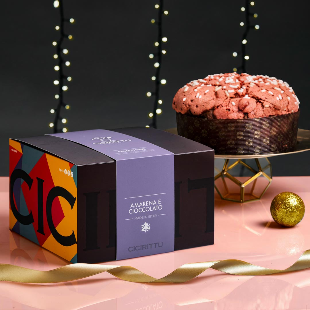 Panettone Artigianale Amarena e Scaglie di Cioccolato