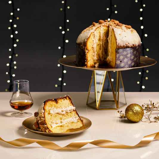 Panettone Artigianale Farcito con Crema alla Mandorla (1.2kg)