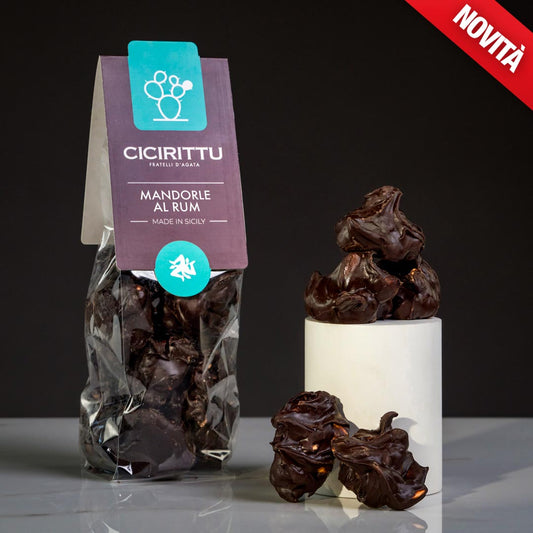 Mandorle al Rum glassate al Cioccolato Fondente