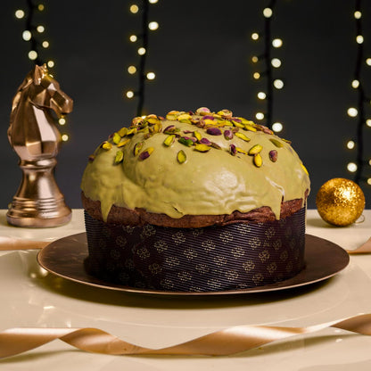 Panettone Artigianale Farcito con Crema al Pistacchio (1.2kg)