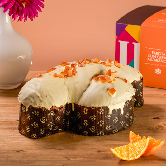 Colomba Artigianale Farcita con Crema all'Arancia di Sicilia 1kg