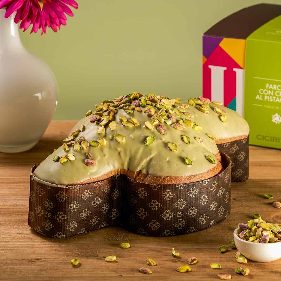 Handgemachte Colomba gefüllt mit sizilianischer Pistaziencreme 1 kg