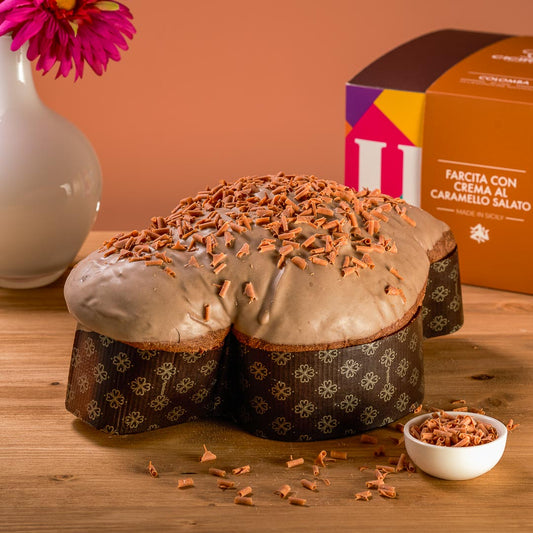 Colomba Artigianale Farcita con Crema al Caramello Salato 1kg