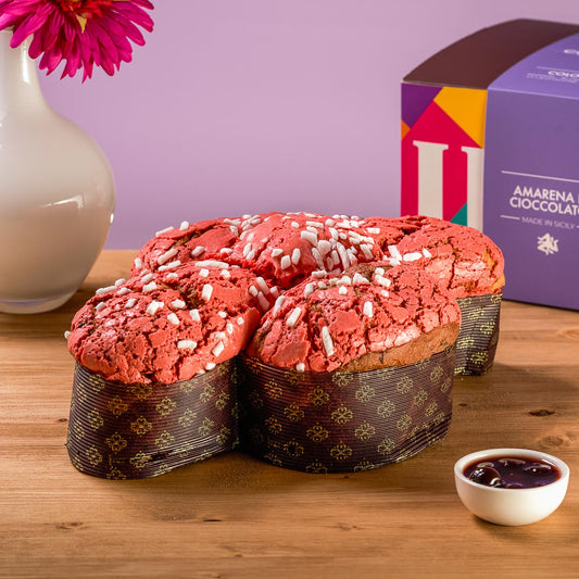 Colomba Artigianale con Amarene e Gocce di Cioccolato 1kg