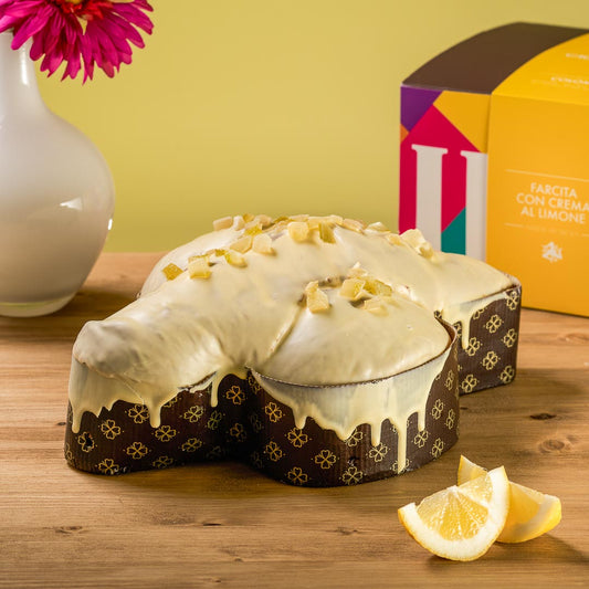 Colomba Artigianale Farcita con Crema al Limone di Sicilia 1kg