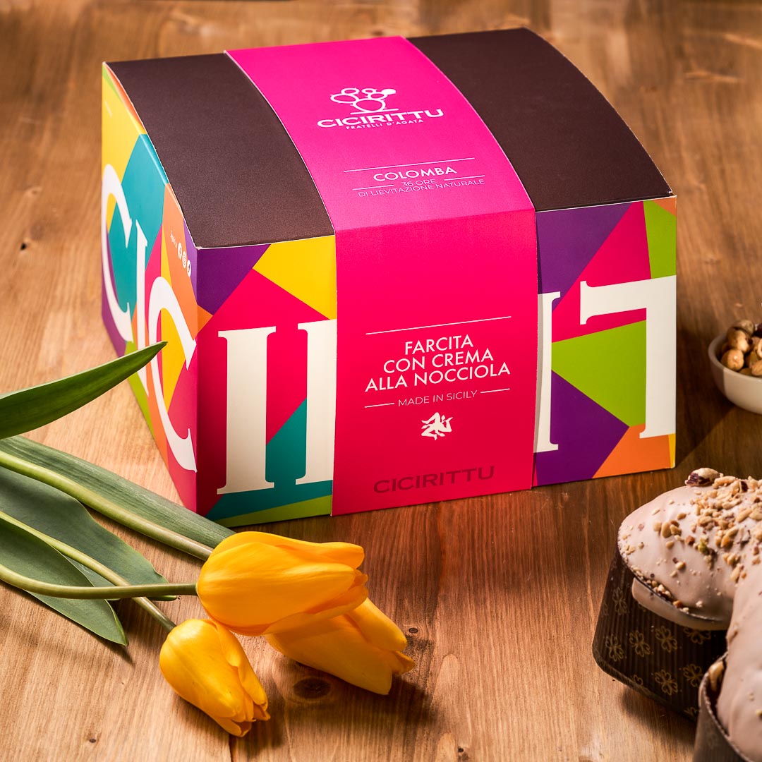 Colomba artisanale fourrée à la crème de noisette 1 kg