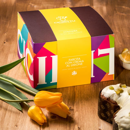 Gâteau Colomba artisanal fourré à la crème de citron sicilienne 1 kg