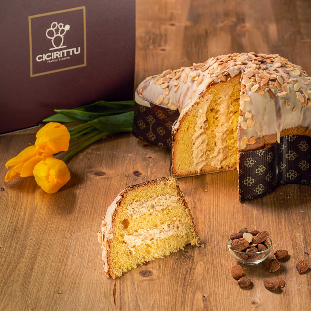 Handgemachte Colomba gefüllt mit sizilianischer Mandelcreme 1 kg