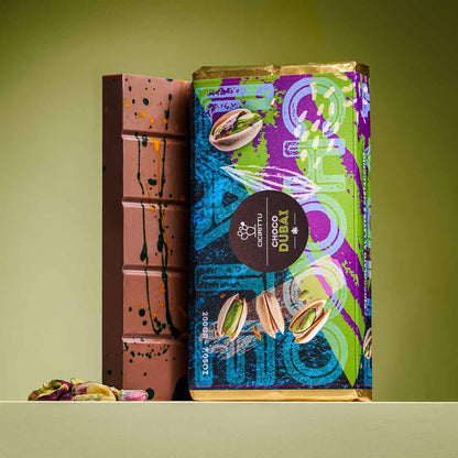 Dubai Chocolate Artigianale al Pistacchio con Cioccolato al Latte 200g