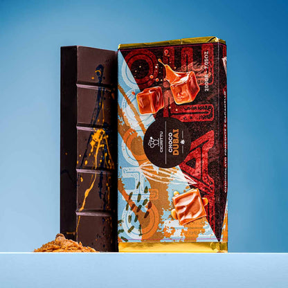 Dubai Chocolate Artigianale al Caramello con Cioccolato Fondente 200g