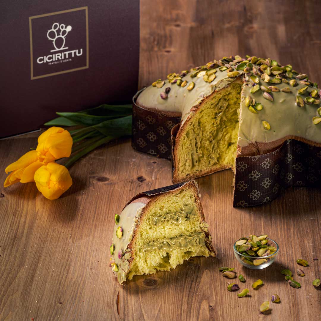 Colomba Artigianale Farcita con Crema al Pistacchio - Senza Glutine (600g)