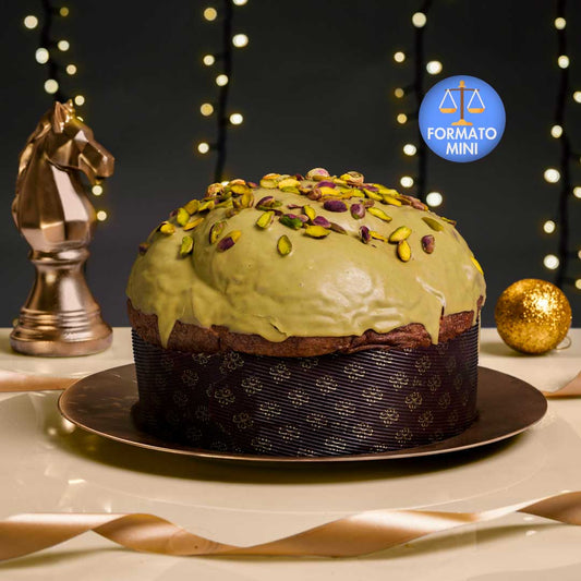 Panettone Artigianale Farcito con Crema al Pistacchio (900g)