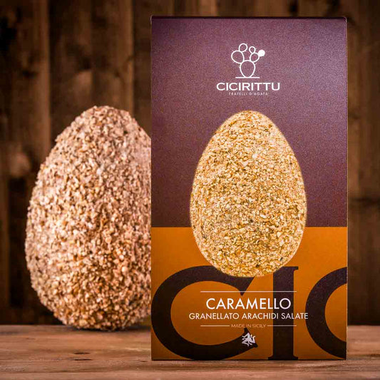 Uovo Artigianale Caramello Granellato con Arachidi Salati (500g)