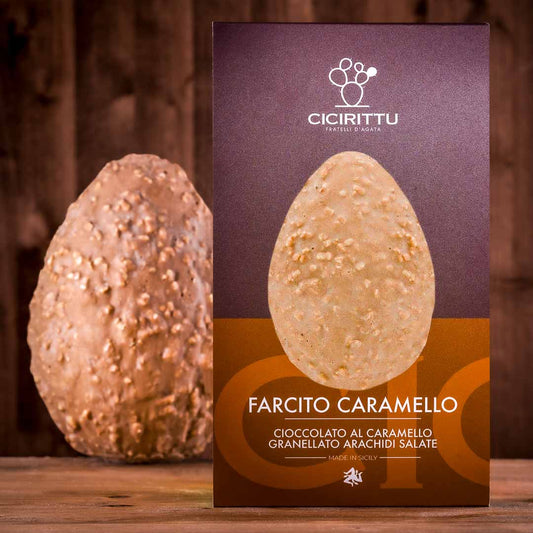 Uovo Artigianale Caramello Ripieno di Crema al Caramello Salato (900g)