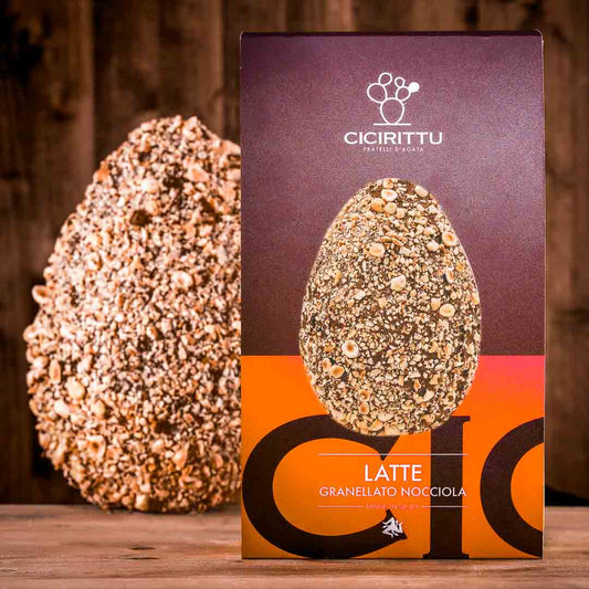 Uovo Artigianale Cioccolato al Latte Granellato con Nocciole (500g)