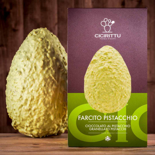 Uovo Artigianale Pistacchio Ripieno di Crema al Pistacchio (900g)